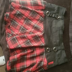 Trip nyc plaid skirt with hooks
